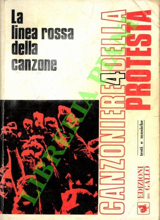 linea rossa della canzone. Canzoniere della protesta. 4 - copertina