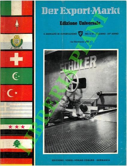 “La Germania offre”. Der Export-Markt. Edizione Universale. Giornale di esportazione per tutti i Paesi del mondo - copertina