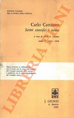 Scritti scientifici e tecnici. Tomo I. 1823-1848