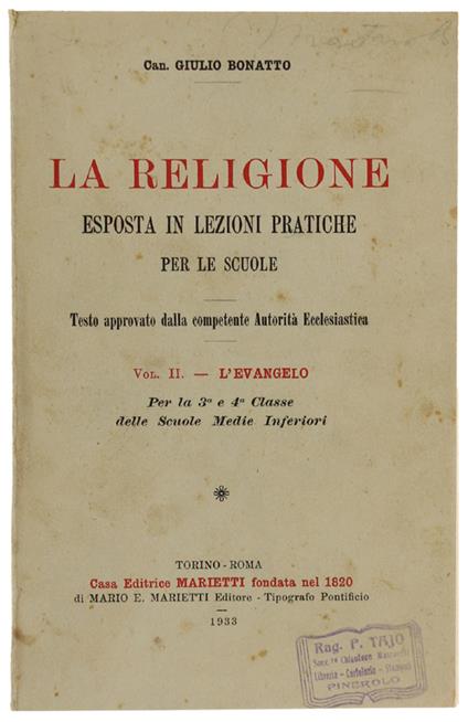 L' Evangelo. Volume 2° (3A - Giulio Bodratto - copertina