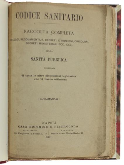 Codice Sanitario - copertina