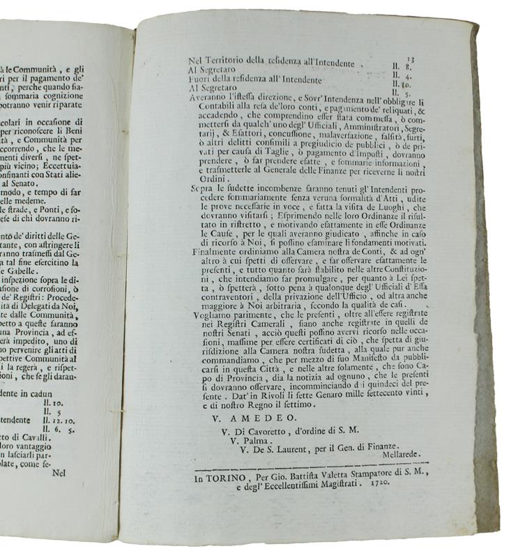 Vittorio Amedeo Per Grazia Di Dio Re Di Sicilia, Di Gerusalemme, E Di Cipro ... La Dignità Provenendo À Magistrati Dalla Giurisdizione, & Autorità, Che Loro Si Conferisce Dal Sovrano,