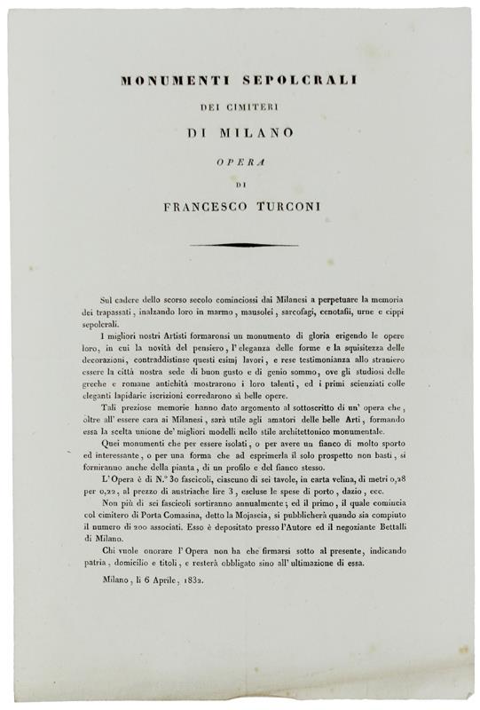 Monumenti Sepolcrali Dei Cimiteri Di Milano