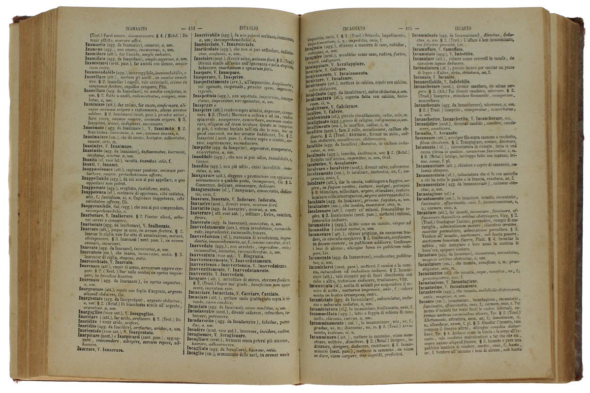 Vocabolario Italiano-Latino Compilato Ad Uso Delle Scuole. Edizione 24Ma