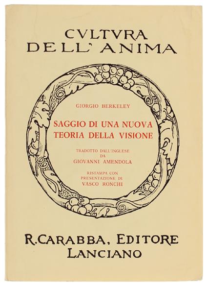Saggio Di Una Nuova Teoria Della Visione - copertina