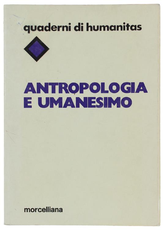 Antropologia E Umanesimo - copertina