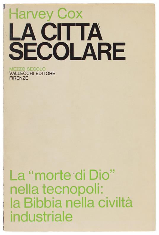 Citta' Secolare - Harvey Cox - copertina