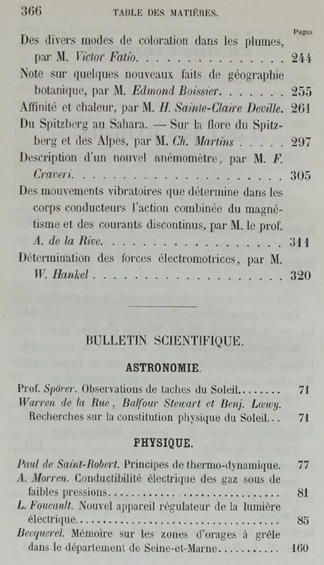 Bibliotheque Universelle Et Revue Suisse. Archives Des Sciences Physiques Et Naturelles. Nouvelle Période