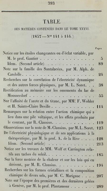 Bibliotheque Universelle De Geneve. Archives Des Sciences Physiques Et Naturelles. Tome 36