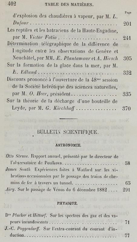 Bibliotheque Universelle Et Revue Suisse. Archives Des Sciences Physiques Et Naturelles. Nouvelle Période