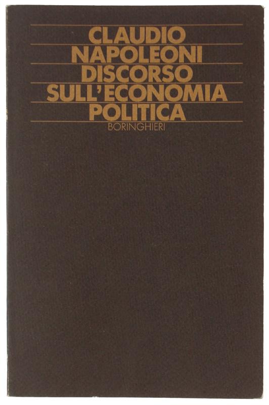 Discorso Sull'Economia Politica - Claudio Napoleoni - copertina