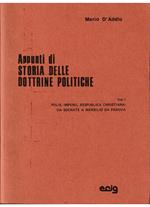 Appunti di Storia delle dottrine politiche Vol. I Polis, impero, respublica christiana: da Socrate a Marsilio da Padova