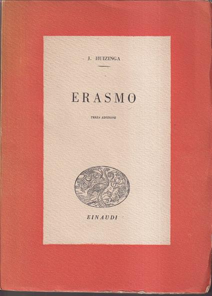 Erasmo - Johan Huizinga - copertina