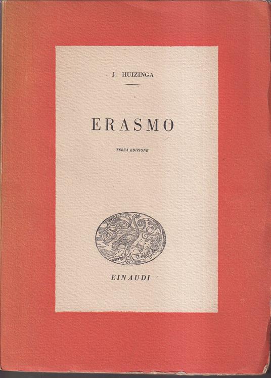 Erasmo - Johan Huizinga - copertina