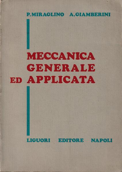 Meccanica generale e applicata - copertina