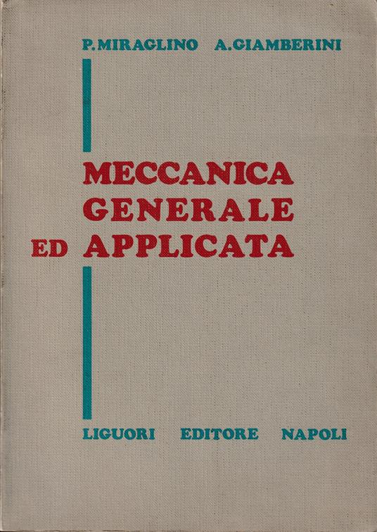 Meccanica generale e applicata - copertina