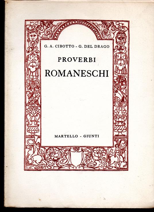 Proverbi romaneschi - copertina