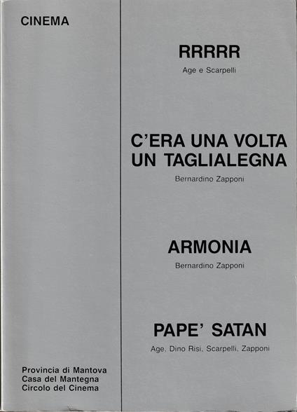 R.R.R.R.R. - C'era una volta un taglialegna - Armonia - Pape' Satan (da un'idea di Dante Alighieri) - copertina