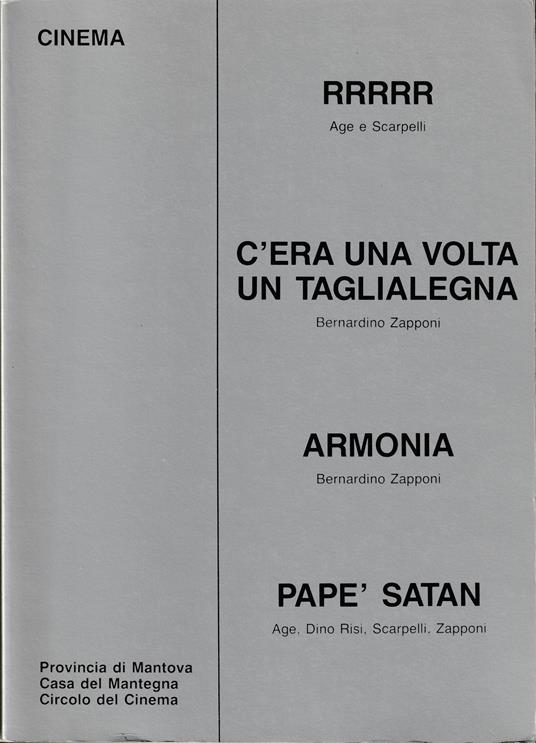 R.R.R.R.R. - C'era una volta un taglialegna - Armonia - Pape' Satan (da un'idea di Dante Alighieri) - copertina