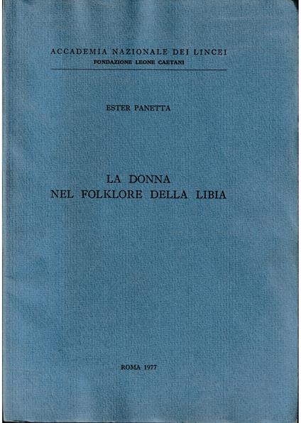 donna nel folklore della Libia - Ester Panetta - copertina