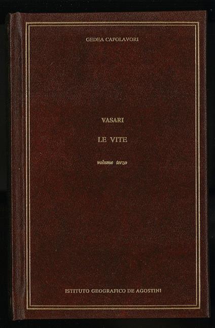 Le vite  Vol II - Giorgio Vasari - copertina