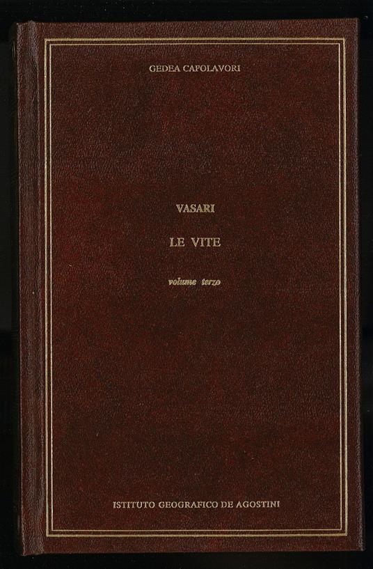 Le vite  Vol II - Giorgio Vasari - copertina