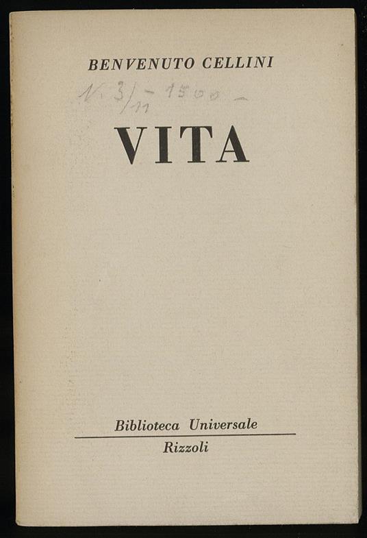 Vita - Benvenuto Cellini - copertina