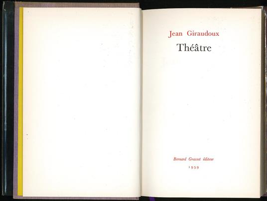 Theatre - Jean Giraudoux - copertina