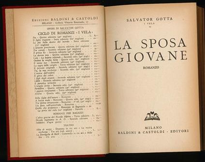 sposa giovane - Salvator Gotta - copertina