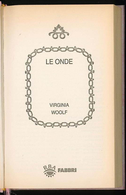 Le onde - Virginia Woolf - copertina