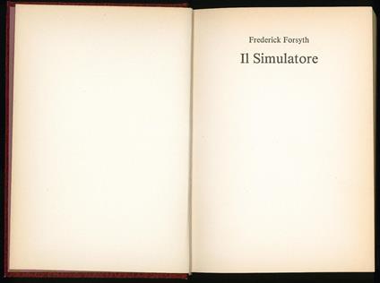 Il Simulatore - Frederick Forsyth - copertina