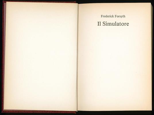 Il Simulatore - Frederick Forsyth - copertina
