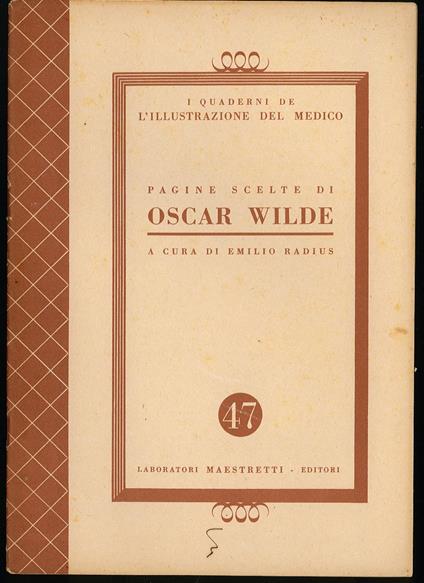 Pagine scelte di Oscar Wilde - Emilio Radius - copertina