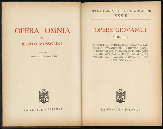 Opere giovanili (1904-1913) - copertina
