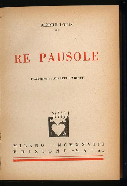Re Pausole - Pierre Louki - copertina