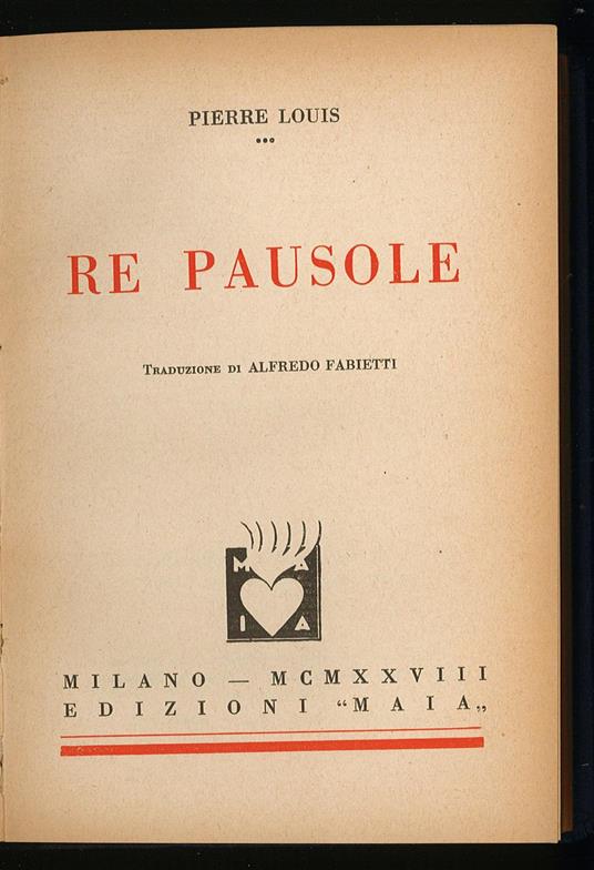 Re Pausole - Pierre Louki - copertina