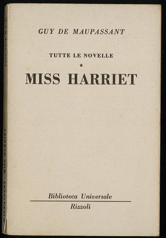 Miss Harriet - Guy de Maupassant - copertina