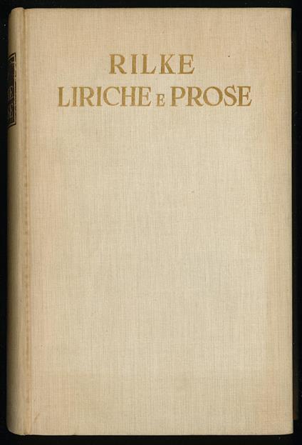 Lirirche e prose - Rainer Maria Rilke - copertina