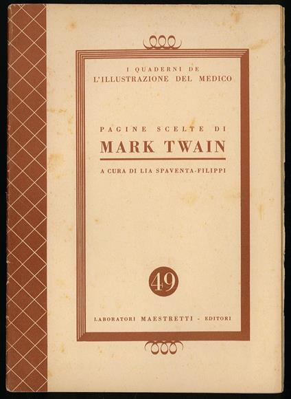 Pagine scelte di Mark Twain - Lia Spaventa Filippi - copertina
