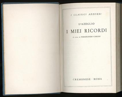 I miei ricordi - Ferdinando Carlesi - copertina
