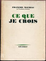 Ce que je crois