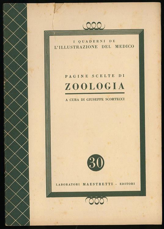Pagine scelte di zoologia - copertina