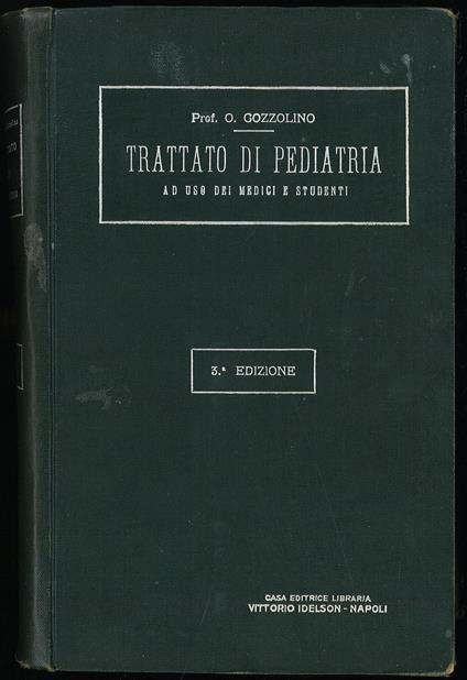 Trattato di pediatra ad uso dei medici e studenti - copertina