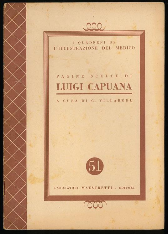 Pagine scelte di Luigi Capuana - copertina