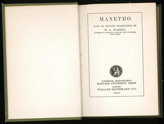 Manetho - copertina
