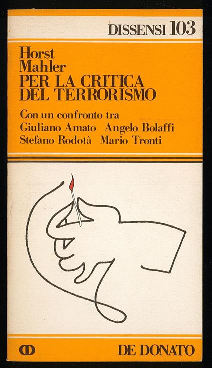 Per la critica del terrorismo - copertina