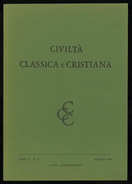 Civiltà classica e cristiana - copertina