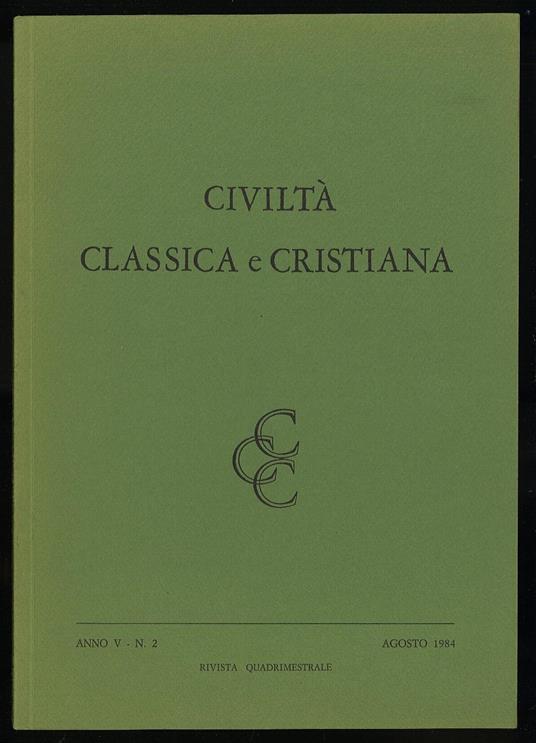Civiltà classica e cristiana - copertina