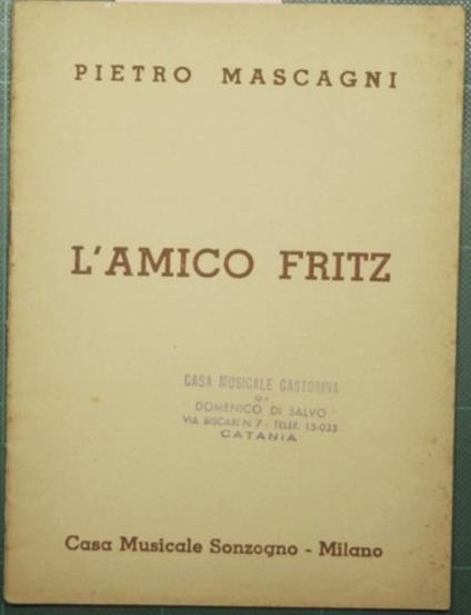 L' Amico Fritz - Pietro Mascagni - copertina