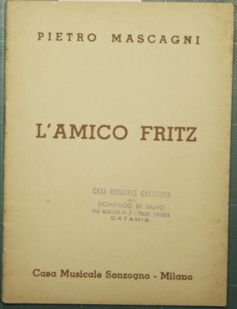 L' Amico Fritz - Pietro Mascagni - copertina